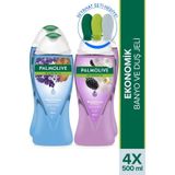 Palmolive Moments Sandal Ağacı Lavanta & Böğürtlen Orkide Nemlendirici Duş Jeli 4 x 500 ML + Seyahat Kiti