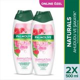 Palmolive Naturals Ahududu Suyu ve Şakayık Çekirdeği Yağlı Nemlendirici Duş Jeli 2×500 ml – Ferahlatıcı ve Yumuşak Cilt Hissi