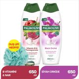 Palmolive Naturals Nemlendirici Süt ile Siyah Orkide 650 ml Duş Jeli + B Vitamini ve Nar 650 ml Duş Jeli