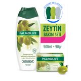 Palmolive Naturals Olive 500 ml, Naturals Zeytin Özlü 90 gr Sabun Duş Jeli Banyo Jeli + Seyahat Kiti Hediye