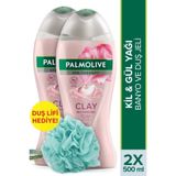Palmolive Spa Therapy Clay Rejuvanation Banyo ve Duş Jeli 2 x 500 ml + Duş Lifi Hediye