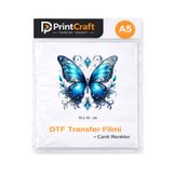 Palo Santo 10x10 cm Mavi Kelebek Modeli Ütü ile Yapışan DTF Transfer Baskı (A5)