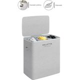 Paloma 120L Üç Yıkanabilir Bölmeli Katlanabilir Kumaş Kirli Çamaşır Sepeti Light Gray