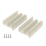 PalpitateC M6219 Sürgülü Duş Kapı Alt Kılavuzu, Sürgülü Duş Kapısı (Üstten Asılmış) Küvet Muhafaza Sistemleri, 1/2 "Cam Duş Kapı Plastik Kılavuz için Kanallar - 2 Adet