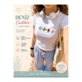 PALPİTO Kadın Deniz Canlıları Baskılı Bisiklet Yaka Dar Crop Tshirt