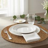 Pals Tekstil Deri Amerikan Servis / Supla / Placemats / 34X34 Yuvarlak / 4'lü Set - 34 x 34 - Altın