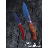 Palta Outdoor Bushcraft Bıçak ve Çakı 2'li Set Hakiki Deri Kılıf Hediyeli