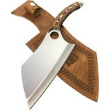 Palta Outdoor Deri Kılıf Hediyeli Verzalit Delikli Şef Bıçağı Isim Yazdırılabilir Almazan Satır Model Kamp Outdoor