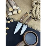 Palta Outdoor Ikili Kamp Bıçağı Seti El Yapımı Eşya Deri Kılıflı Cep Çakısı Outdoor Çakı Piknik Çakısı Kamp Çakı