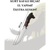 Palta Outdoor Kurt Başlı Şef Bıçağı Paslanmaz Çelik 28cm Ceviz Ağacı Kılıf Li - Ceviz - Ahşap
