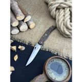 Palta Outdoor Outdoor Bıçak Piknik Çakısı Kamp Bıçağı Sivri Kilitli Deri Kılıf Hediyeli Venge Ağacı Saplı Çakı