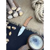 Palta Outdoor Piknik Çakısı Kamp Bıçağı Bushcraft Delikli 18,5cm Katlanabilir Çakı Outdoor Bıçak Deri Kılıf Hediyeli Sapelli Ağacı Saplı - Kahverengi