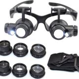 Paltava Ctn Gözlük Modeli 10X 15X 20X 25X Lens,2Led Işıklı,Büyüteç