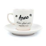 PALTO TASARIM Anne Krem Türk Kahvesi Fincanı - Hediye Seramik Türk Kahvesi Fincanı