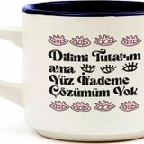 Palto Tasarım Dilimi Tutarım Ama Yüz İfademe Çözümüm Yok Beyaz Venüs Kupa - Hediye Seramik Kupa