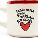 Palto Tasarım Eksik Olma Çünkü Varlığın Çok Güzel Beyaz Venüs Kupa - Hediye Seramik Kupa