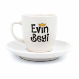 PALTO TASARIM Evin Beyi Krem Türk Kahvesi Fincanı - Hediye Seramik Türk Kahvesi Fincanı