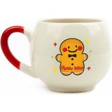 Palto Tasarım Gingerbread Cookie Krem Parlak Balon Kupa No:12-Yılbaşı Temalı Kupa - 1 Adet