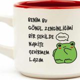 Palto Tasarım Gönül Zenginliğimi Nakite Çevirmem Lazım Beyaz Venüs Kupa - Hediye Seramik Kupa