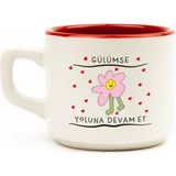 Palto Tasarım Gülümse, Yoluna Devam Et! Beyaz Venüs Kupa - Öğretmenler Günü Hediyelik Kupa - 1 Adet