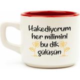Palto Tasarım Hakediyorum Her Milimini Bu Dik Gülüşün Beyaz Venüs Kupa - Hediye Seramik Kupa - 1 Adet