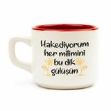 Palto Tasarım Hakediyorum Her Milimini Bu Dik Gülüşün Beyaz Venüs Kupa - Hediye Seramik Kupa