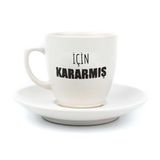PALTO TASARIM İçin Kararmış Krem Türk Kahvesi Fincanı - Hediye Seramik Türk Kahvesi Fincanı