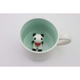 Palto Tasarım Panda Figürlü (Içi Figürlü) - Hediye Seramik Kupa - 1 Adet - 300 ml