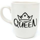 Palto Tasarım Queen Krem Oval Kupa - Hediye Seramik Kupa - 1 Adet - 300 ml