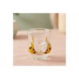 Palto Tasarım Sarı Bikini Tasarımlı Cam Shot Bardağı - Hediyelik Cam Shot Bardak - Şeffaf - Beyaz - 250 ml