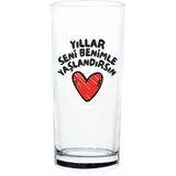 Palto Tasarım Yıllar Seni Benimle Yaşlandırsın Rakı Bardağı - Saydam