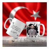 Paltolu Modern Sivil Mustafa Kemal Atatürk - Atatürk'ün Sözleri -Kupa Bardak