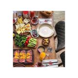 PALU GASTRO Aura Gourmet Serisi Porselen Düz Servis Tabağı, 17 Cm, 6 Parça
