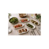 PALU GASTRO Bonna Hygge Oval Porselen Servis ve Sunum Tabağı Seti, 21 cm, 6 Adet