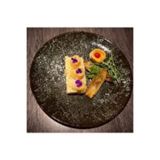 PALU GASTRO Cosmos Black Gourmet Düz Tabak, 30 Cm, Porselen, Mikrodalga ve Bulaşık Makinesinde Kullanılabilir, İç Mekan