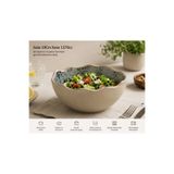 PALU GASTRO Gaia Porselen Kase, 1370cc, Tekli, Bulaşık Makinesinde Yıkanabilir ve Mikrodalga Uyumlu, Salata ve Çorba için