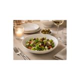PALU GASTRO İris White Bloom Çukur Tabak, Beyaz, Porselen, Makarna ve Salata Servisi için, 25 cm, 1300 cc