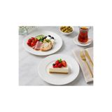 PALU GASTRO Iris White Gourmet Porselen Düz Tabak, Beyaz, Pasta ve Kahvaltı Servisi için, 19 cm