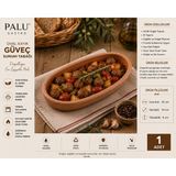 Palu Gastro Oval Kayık Güveç 25 cm - %100 Doğal Toprak Fırın Kabı - 1 Adet