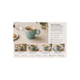 PALU GASTRO Porselen Espresso Fincanı, 70 cc, Turkuaz, 6'lı Set