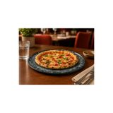 PALU GASTRO Sepia Gourmet Pizza Tabağı, Mavi Beyaz, Gıda Temasında Güvenli, İç Mekan Kullanımı, 32 cm