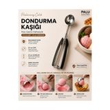 Palu Gastro Siyah Saplı Paslanmaz Çelik Dondurma Kaşığı - 23 cm (5.5 cm Çap)