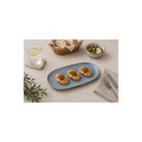 PALU GASTRO Sky Hygge Porselen Oval Servis Tabağı, Bulut Mavisi, İç Mekan Kullanımı için, 21 cm