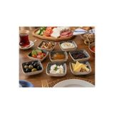 PALU GASTRO Space Moove Kare Porselen Meze Kasesi, Sosluk Sunum Kabı, 8x8.5 cm, Tekli