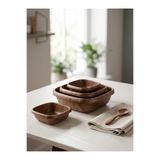 PALU GASTRO Sunum Sepeti Polistiren Kare Kahverengi 22,5x22,5x7 cm Ekmeklik ve Meyvelik