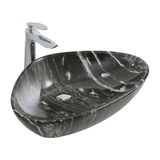 Paluci Doğa Alexander Black Mermer Desen Lavabo