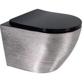 Paluci Twist Black Silver Kanalsız Asma Klozet - Altın