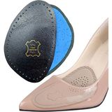 Palwin Ayakkabı Numara Küçültme Pedi, Siyah Hakiki Deri, Stiletto İçin Kaydırmaz Yarım Ayakkabı Tabanlığı