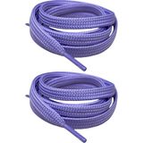 palwin Exclusive 120 cm Ayakkabı Bağcığı, Yassı Çift Katmanlı Örgülü Nike Adidas Vans Için Bağcık - Lila