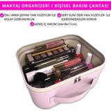 palwin Makyaj Çantası – Kişisel Bakım Kozmetik Seyahat Düzenleyici, Aksesuar Takı Organizer - Lila